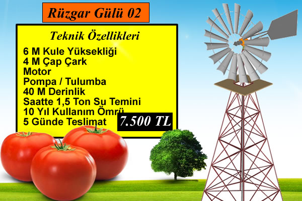 Macıroğlu Rüzgar Gülü Sulama Sistemi